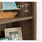 Sauder Arch 5-Shelf Bookcase - Salt Oak-Safety first: Wall anchor kit provided to help prevent tip-over accidents