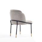 Manhattan Comfort - Lot de 2 chaises de salle à manger modernes Flor 22,83 po en tissu sergé tissé - Blé-Capacité de poids : 136 kg Hauteur d’assise : 47,5 cm