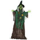HOMCOM 72" Sound Activated Witch with Magical Heart Halloween Decoration -Arm is bendable how you want it 