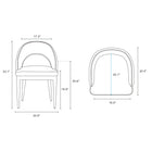 Manhattan Comfort - Fauteuil de salle à manger moderne glamour Carrington 53,1 cm en velours bleu nuit-Revêtu de velours luxueux avec rembourrage en mousse haute densité