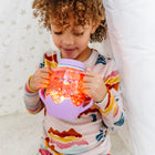 Glo Pals - Pots sensoriels - Poussière d’étoiles - Violet-Couvercle verrouillable anti-fuite pour un jeu sécuritaire en déplacement