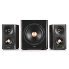 Edifier S350DB Bluetooth Bookshelf Speakers with 8" Subwoofer - Brown-Ditch those tiny, ineffectual satellite speakers, and enjoy full bookshelf sound quality