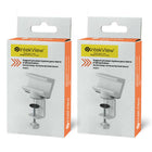 Intekview Swivel Clamp-On Power Bar Desk Mount - 2 Pack-Heavy-Duty Clamp Base: Suits most desks with adjustable height