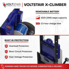 Voltstair X-Climber Electric Stair Climbing Dolly - 375 Lb Capacity-Powered by a rechargeable lithium-ion battery with over 100 stair flights per charge