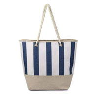 Karla Hanson Women's Nautical Canvas Tote Bag - Navy-Foldable Canvas Tote Bag