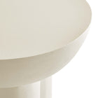 Modway Caspian Round Concrete Side Table - White-9