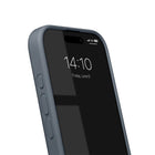 Ideal of Sweden Silicone MagSafe Case for iPhone 17 - Midnight Blue-Protective microfiber lining.