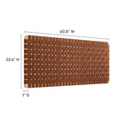 Modway Sparta Weave Wall-Mount Vegan Leather Queen Headboard - Natural Brown-6