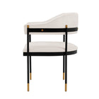 Manhattan Comfort Lia 24.8" Modern Chenille Upholstered Dining Armchair - Cream-Inner Seat Depth: 20.47 in. Seat Height: 18.7 in. Inner Seat Width: 23.23 in