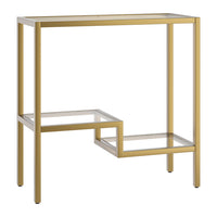 Hudson&Canal Lovett 24"W Rectangular Side Table - Brass-A modern contemporary design for your living room, bedroom, and more