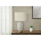 Monarch Specialties 24" H Transitional Table Lamp - Cream Resin / Ivory / Cream Shade-This transitional style lamp features a 3-way rotary switch holding a single bulb (not included) for a maximum output of 100W/120V, allowing you to customize the lighting ambiance in your space