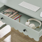 Modway Emmeline 47.64" 1-Drawer Scallop Writing Desk - Sage-Scalloped Edge Detail
