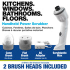 Bell+Howell Scrubtastic Max Electric Rechargeable Handheld Power Scrubber with 2 Brush Heads-2 BRUSHES INCLUDED - surface brush for, well flat surfaces: and the larger round brush for bigger jobs or smooth surfaces like bathroom tiles.