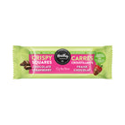 Healthy Crunch - Carrés croustillants au chocolat et aux fraises- 22 gr - Paquet de 36-Sans allergène, approuvé par l'école