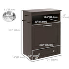 PawHut Pet Feeder Station Storage Cabinet and Container - Coffee-Three hooks on the side can be used to hang leashes 
