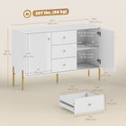 HOMCOM Modern 47.2" L Sideboard Buffet Cabinet with Storage - White-Wide us in living room, kitchen, dining room or entryway cabinet