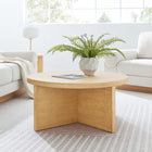 Modway Silas Round Wood Coffee Table - Natural-Round Coffee Table