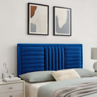 Modway Believe Channel Tufted Performance Velvet Twin Headboard - Navy-Performance Velvet Upholstery
