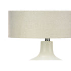 Monarch Specialties 25" H Contemporary Table Lamp - Ivory / Cream Shade / Cream Ceramic-Minor assembly is required with illustrated instructions included. includes a 2 year limited warranty against manufacturer's defects
