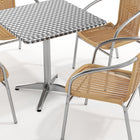 Flash Furniture – Table carrée de 27,5 po en aluminium/4 chaises en rotin beige, intérieur/extérieur TLH-ALUM-28SQ-020BGECHR4-GG-7