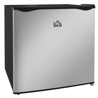 HOMCOM Compact Mini Freezer with Adjustable Temperature - 1.1 cu. ft. - Silver-1.1 Cu.Ft. (31 L) capacity provides enough room for frozen food, drinks, and ice cream