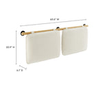 Modway Anela Wall-Mounted Chenille Upholstered Queen Headboard - Cream Natural-Chenille Upholstery