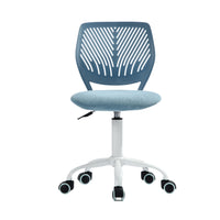 Homy Casa Blue Fabric Swivel Desk Chair-Ergonomic Design: Breathable backrest providing excellent support for extended study sessions
