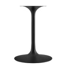 Modway Lippa 28" Round Wood Dining Table - Black White-Non-Marking Felt Pad