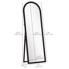 HOMCOM Arched Full Body Mirror - 21" W x 64" H - Brown Wood Grain-Constructed with a robust PS frame and stable stand for lasting reliability 