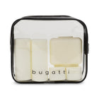 Bugatti - Ensemble de 5 Bouteilles de Voyage en Silicone - Étui TPU - Crème-Fabriquée en matériau TPU transparent