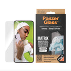 PanzerGlass Matrix Screen Protector w/D3O for Samsung Galaxy S24 Plus - Clear-Repels oil and water, reducing traces of fingerprints as well as dirt, disinfectant gel and hand lotion