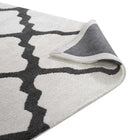 Modway Marja Moroccan Trellis Area Rug - 5 ft W x 8 ft L - Ivory/Charcoal-Stain Resistant / Easy To Clean