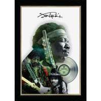 Jimi Hendrix Double Exposure with Platinum LP - Framed Print - 27" x 39"-Premium music memorabilia