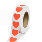 JAM Paper - Rouleaux d'étiquettes standard - en forme de cœur - 2 x 2 - rouge fluo - 125 étiquettes/rouleau-Couleur : Rouge fluo | Faites ressortir votre courrier avec des étiquettes d'adresse d'expédition colourées.