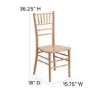 Flash Furniture - Chaise Chiavari série Hercule en bois, naturel (XSNATURAL)-Durabilité assurée avec vis à chapeau à tête creux et écrou en acier