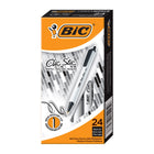 BIC Clic Stic Retractable Ballpoint Pen - 1.0mm - Black - 24 Pack-Black