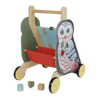Manhattan Toy - Trieur de formes en bois Wildwoods Owl-Miroir à cache-cache avec feuilles en tissu