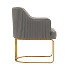 Manhattan Comfort - Lot de 2 fauteuils de salle à manger modernes Raya 25,2 po en similicuir taupe-Profondeur intérieure de l’assise : 54 cm Hauteur de l’assise : 51,5 cm Largeur intérieure de l’assise : 42 cm