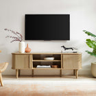 Modway Contour 55" TV Stand - Oak-Rubberwood, Particleboard, MDF