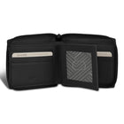 Champs - Portefeuille zippé en cuir Onyx - Noir-Doublure RFID