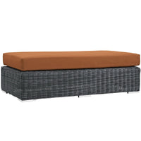 Modway Summon Outdoor Patio Sunbrella Rectangle Ottoman - Canvas/Tuscan-Long Lasting Sunbrella Fabric 