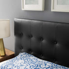 Modway Emily Upholstered Vinyl Twin Headboard - Black-Smooth vinyl upholstering