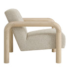 Modway - Sereno Boucle Chaise d’accent - Chêne en marbre-Glissières de plancher sans marquage