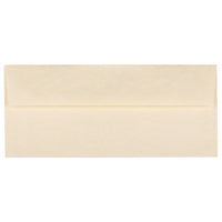 JAM Paper Enveloppes en papier-parchemin recyclé, format livret à fermeture gommée, 4 1/8 x 9 1/2 po, naturel, 100/pqt-Naturel