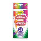 Crayola World's Favourite Colours Coloured Pencils - 24 Pack-SMOOTH COLOUR LAYDOWN: Designed for effortless blending, shading, and layering - perfect for detailed line work and expressive colouring