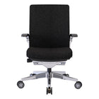 Nightingale NLC Mid Back Conference Chair With Flip Up Arm - Black-Built in height adjustable lumbar support to ease tension in your back