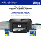 Brother Work Smart MFC-J1410DW Wireless Inkjet All-in-One Printer - Colour - 2.7” Colour Touchscreen - Auto Duplex Printing-Connect with your printer via wireless network or USB