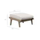 Modway Saratoga Outdoor Teak Ottoman - Pebble-Water-Based Finish