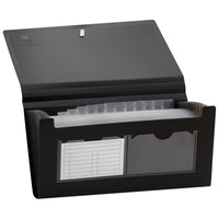Winnable - Classeur expansible en poly pour chèques - 13 pochettes - noir-Polypropylène durable qui résiste à un usage intensif