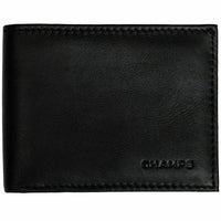 CHAMPS - Portefeuille à aile supérieure en cuir RFID de la collection classique CHAMPS-Portefeuille en cuir véritable